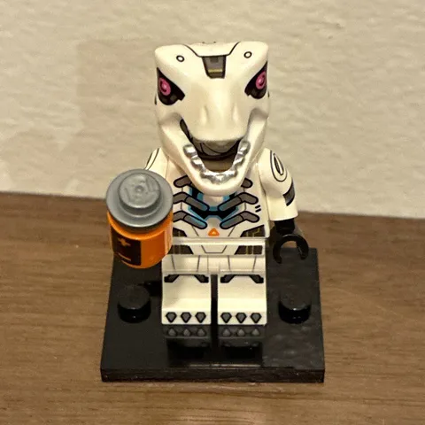 LEGO Minifigures White Dinosaur Costume Minifigure w/ Tail, Accessory + Stand