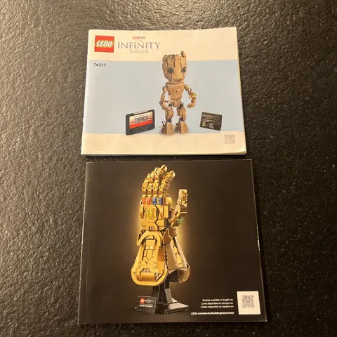 Lego Marvel Instruction Manuals Only Lot /2 Groot Infinity Gauntlet