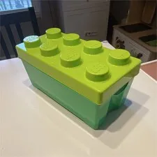 LEGO Stackable Storage Brick Green Plastic Container with 1 Compartment