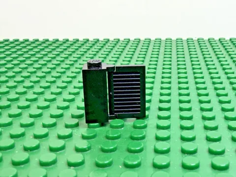 1970s LEGO Black Brick 1x1x2 Shutter Holder w/Black Shutter 445 585 #3581 3582