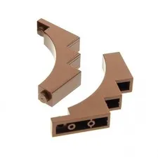LEGO 30099 2x Arch Bridge Quarter Round Inverted 1x5x4 Brown