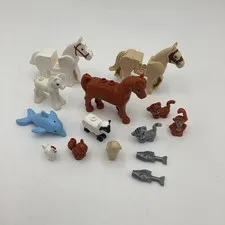 LEGO Animals Lot Horse Cat Sheep Dolphin Zoo Farm Pet Ocean Wildlife Figures