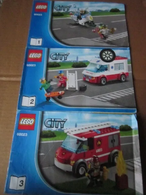 Lego City Building Instructions Instruction 60023 Pieces 1,2,3, Parts 1,2,3