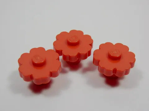 LEGO Lot of 3 Red 2x2 Flowers Plants Minifig Q7