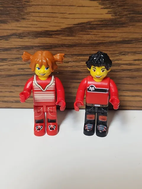 LOT OF 2 Lego Mini Figure JACK STONE & TINA Creator Advent A2