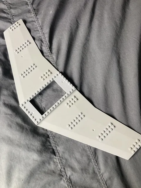 Lego Plane Wing Base Plate 54093 2-01 Retired 20x56 / 6x10 Cut Out Gray 17.5"x5"
