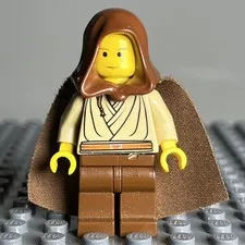 Lego Star Wars Young Obi-Wan Kenobi Minifigure sw0024 7161 Yellow Head - 3D