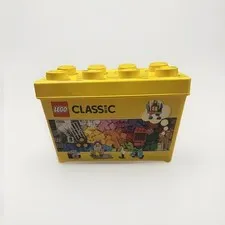 LEGO [EMPTY] Classic Storage Brick Yellow Large Plastic Bin Tote ONLY