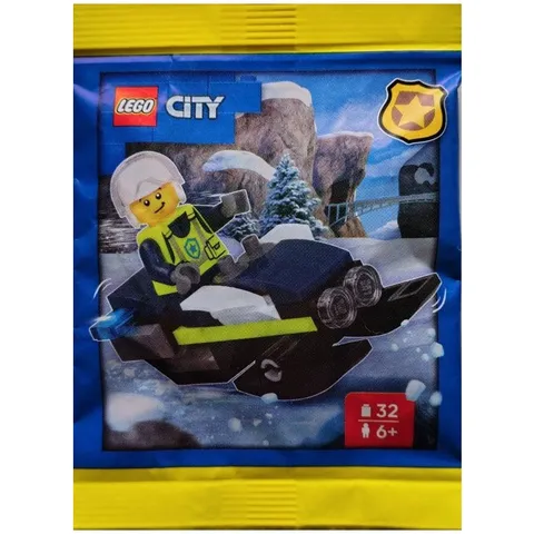 LEGO City Police Officer with Snowmobile Paper Bag L0002220 (SEALED)