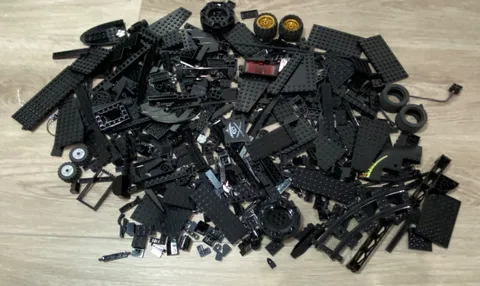 LEGO Bulk Lot 2 lbs BLACK Random Bricks Plates Parts Mixed Pieces for Building