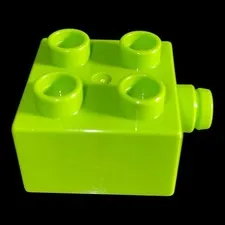 Duplo  -lime green special part - 2X2 axle brick -combined ship (MISC84)