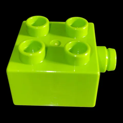 Duplo  -lime green special part - 2X2 axle brick -combined ship (MISC84)