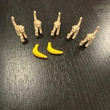 LEGO Parts & Pieces - Lot of 5 Monkey with Molded Light Nougat Face and Ears