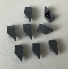 LEGO 8x NEW Slope/Wedge 1x2 w/ Stud Notch RIGHT, DARK BLUISH GREY #29119