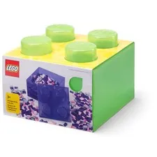 LEGO Storage Products: 40090806 4-Stud Brick Top Lid Translucent Light Green NEW