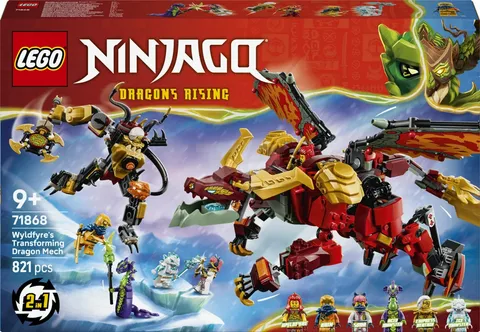 LEGO NINJAGO Wyldfyre's Transforming Dragon Mech 71868 Building Toy Set New Gift