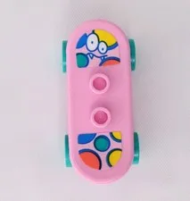 LEGO Pink Skateboard w/ Green Wheels Accessory Minifig 