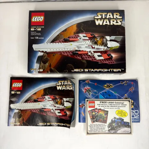 Lego Star Wars Jedi STARFIGHTER 7143 ** Manual & Empty Box ONLY **