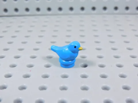 LEGO Dark Azure Bird w/ Black Eyes Animal Minifig AZ