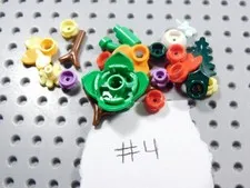 LEGO Lot of 20 Plant Lot Minifig Stems Leaves Flowers Lot #4 BJ