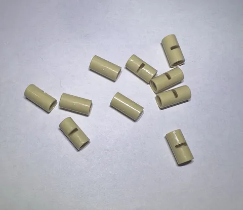 Lego Technic Lot Of 10 Pin Connector Round 2L Slot Brick Yellow New 485