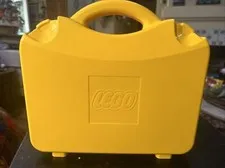 Lego Yellow Plastic Carrying Case Storage Box - Missing Latches With Lego’s(B19)