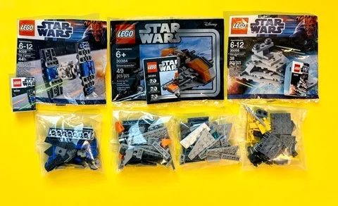 LEGO STAR WARS (4) MINI SETS / #30056, #8028, #30384, #6966 / COMPLETE SETS