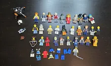 LEGO Minifigures Lot - Mixed Figures w/ Accessories & Parts, Plastic.30 Pc+