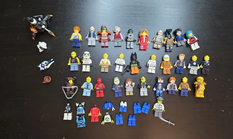 LEGO Minifigures Lot - Mixed Figures w/ Accessories & Parts, Plastic.30 Pc+