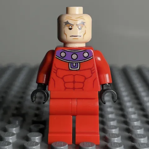LEGO Magneto Minifigure sh0031 Marvel Super Heroes X-Men 6866 CMF Lot Rare - 1L