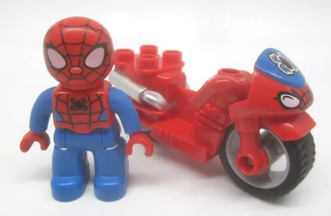 LEGO DUPLO Spider Man with Red Motorcycle Marvel Superhero Minifigure