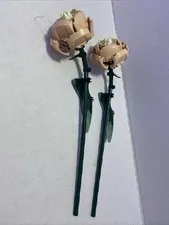2 LEGO Tan Rose Curve Stem Botanical Flower from #10280 Individual Flowers Only