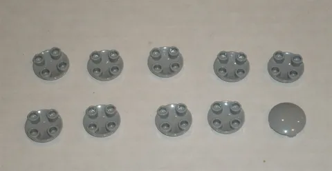 LEGO NEW 2x2 Light Bluish Grey Round Plate Rounded (10x) 4278273 Brick 2654