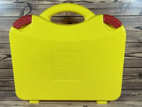 Official Lego Yellow Carry Case Storage Box Travel Case Adjustable Dividers