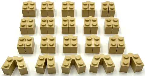 Lego 20 New Tan Swivel Bricks 1 x 4 Hingle Pieces