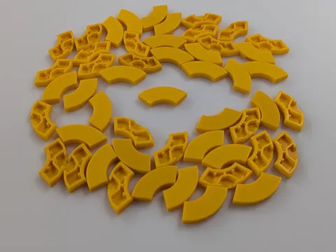 Lego x50 New Bright Light Orange Tile, Round Corner 2 x 2 Macaroni # 27925