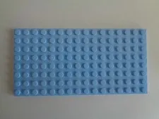 Lego Plate Plate 8 x 16 92438 Bright Light Blue