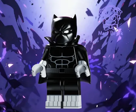 LEGO Marvel Comics Mr. J Brick Custom Black Panther Pad Printed Minifigure NEW