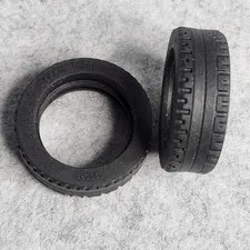 LEGO 30699 Tire 43.2 x 14 Solid Black x2 Genuine Flexible Rubber