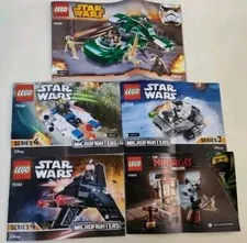Lego Star Wars Instruction Manuals Lot Of 5 #75091, 70606, 75126, 75160,75163