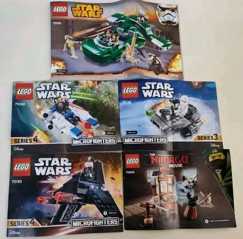 Lego Star Wars Instruction Manuals Lot Of 5 #75091, 70606, 75126, 75160,75163