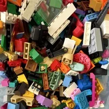 LEGO Bulk Lot Assorted Bricks & Pieces Multicolor Plastic Loose Parts 1 pound
