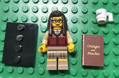 Lego Librarian Minifigure Series 10 Collectible 71001 CMF Lot Rare Retired HTF