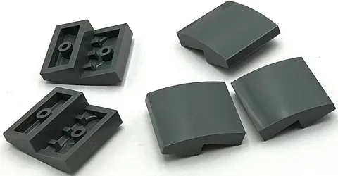 Lego 5 New Dark Bluish Gray Slopes Sloped Curved 2 x 2 x 2/3 Parts