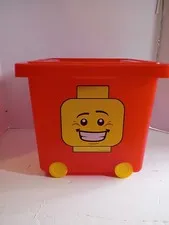 Legos Red Rolling Storage Container 2012 Box Cart On Wheels Lego