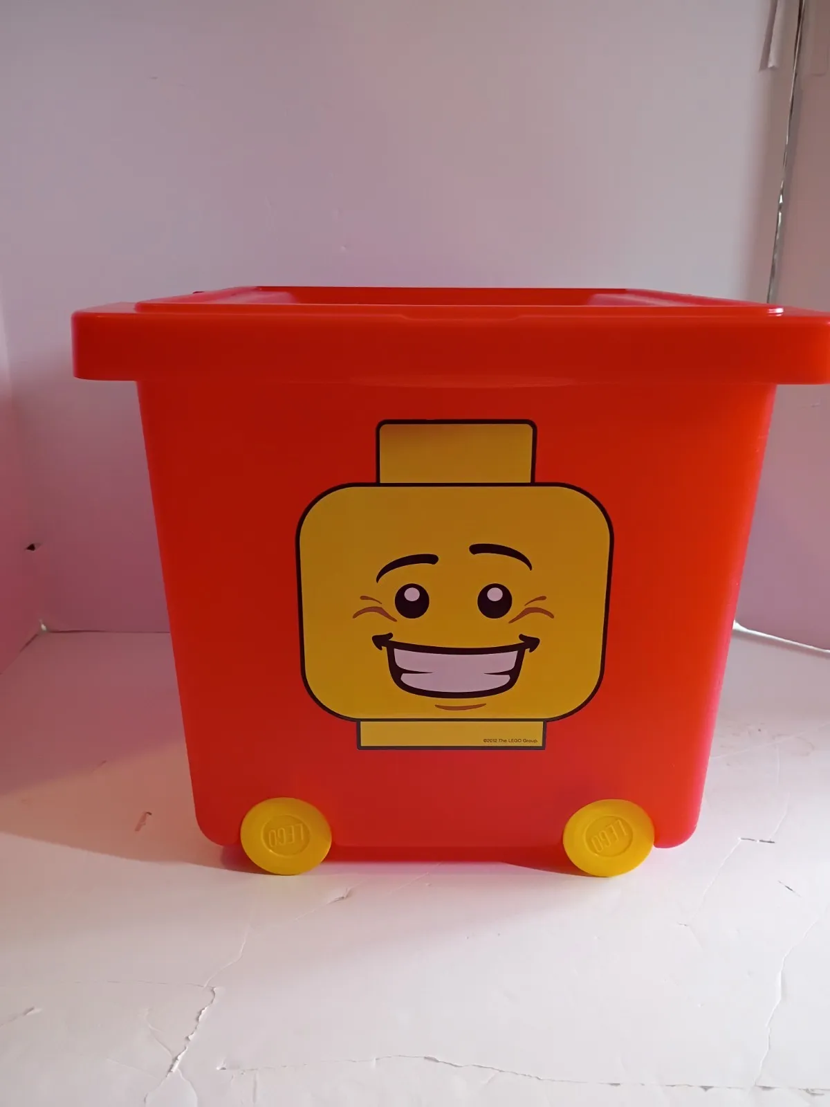 Legos Red Rolling Storage Container 2012 Box Cart On Wheels Lego