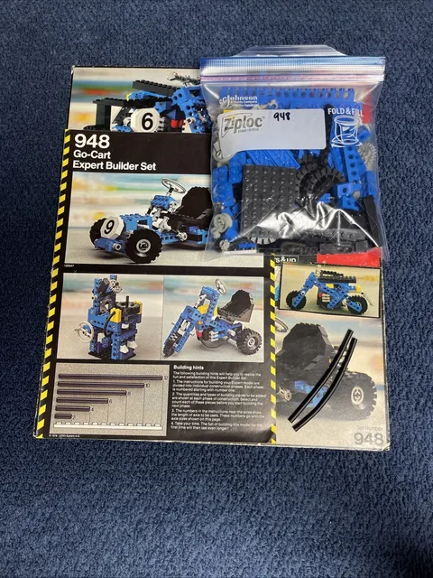 LEGO Technic 948 Go-Kart 99.99% Complete W/Partial Box & Book 