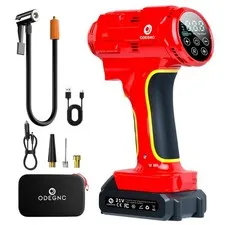 Odegnc Cordless Air Compressor 160Psi Portable Tire Inflator 10000Mah -