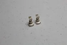 (2) LEGO White Skeleton Legs