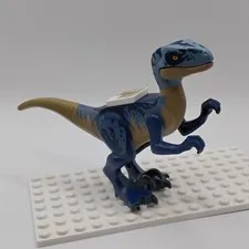 Lego VELOCIRAPTOR Dark Sand Blue Minifigure Jurassic World 75942 Raptor Dinosaur
